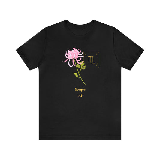 Scorpio Symbol & SignT-Shirt | Fun Scorpio T-Shirt | Zodiac T-Shirt | Zodiac Sign Shirt | Astrology | Star Sign | Unisex Jersey Short Sleeve Tee