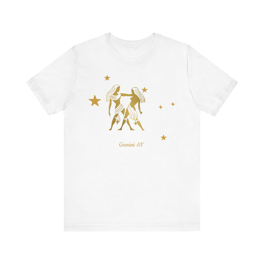 Gemini Egyptian Symbol AF T-Shirt | Fun Gemini T-Shirt | Zodiac T-Shirt | Zodiac Sign Shirt | Astrology | Star Sign | Unisex Jersey Short Sleeve Tee