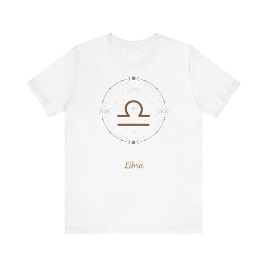 Libra Symbol T-Shirt | Fun Libra T-Shirt | Zodiac T-Shirt | Zodiac Sign Shirt | Astrology | Star Sign | Unisex Jersey Short Sleeve Tee