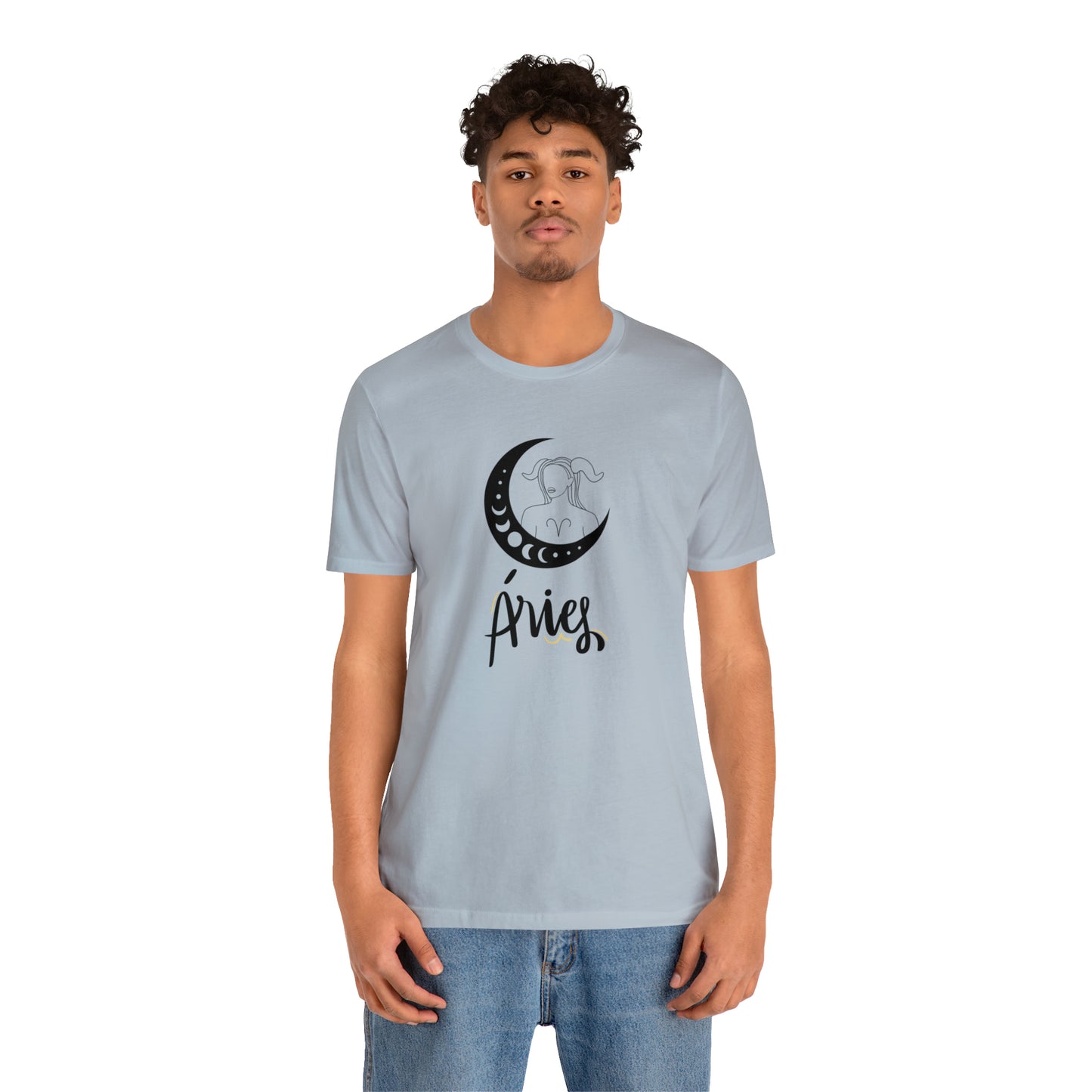 Aries Moon Goddess AF T-Shirt | Fun Aries T-Shirt | Zodiac T-Shirt | Zodiac Sign Shirt | Astrology | Star Sign | Unisex Jersey Short Sleeve Tee