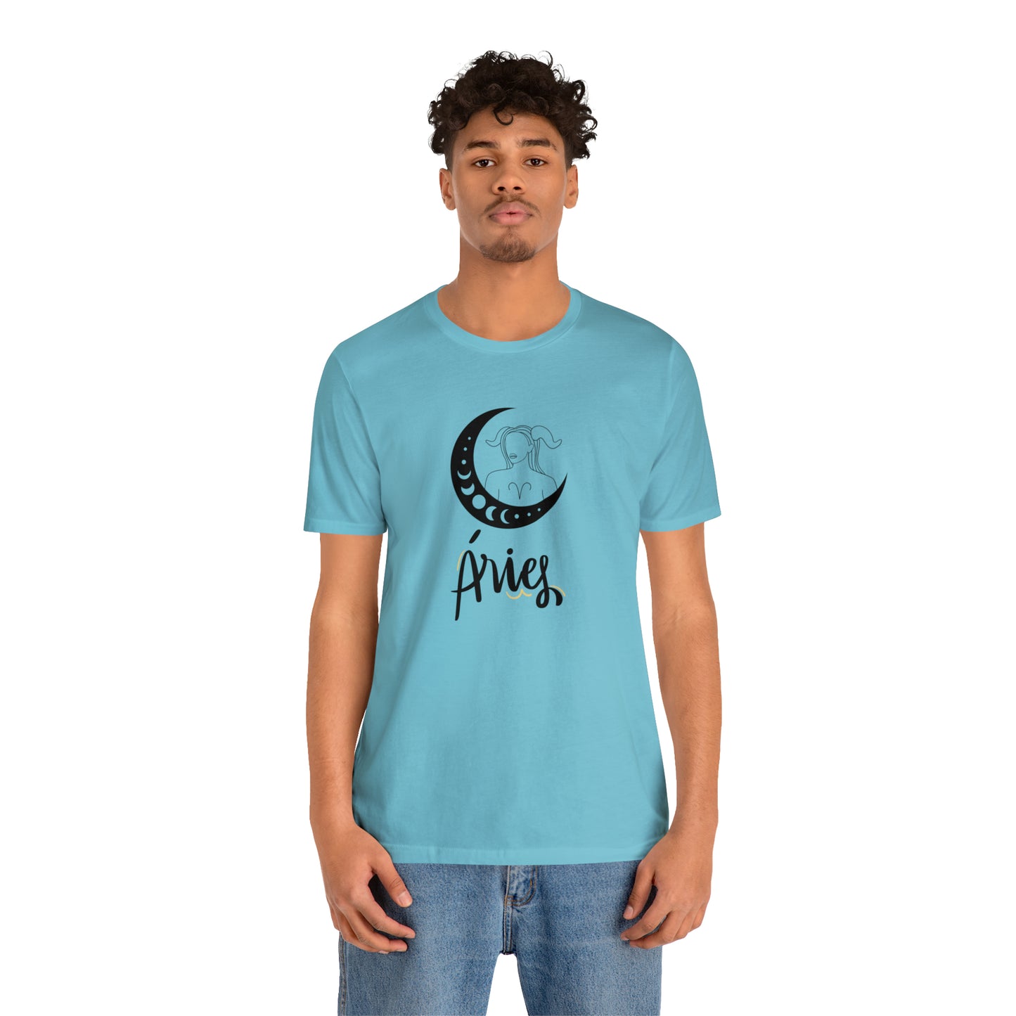 Aries Moon Goddess AF T-Shirt | Fun Aries T-Shirt | Zodiac T-Shirt | Zodiac Sign Shirt | Astrology | Star Sign | Unisex Jersey Short Sleeve Tee