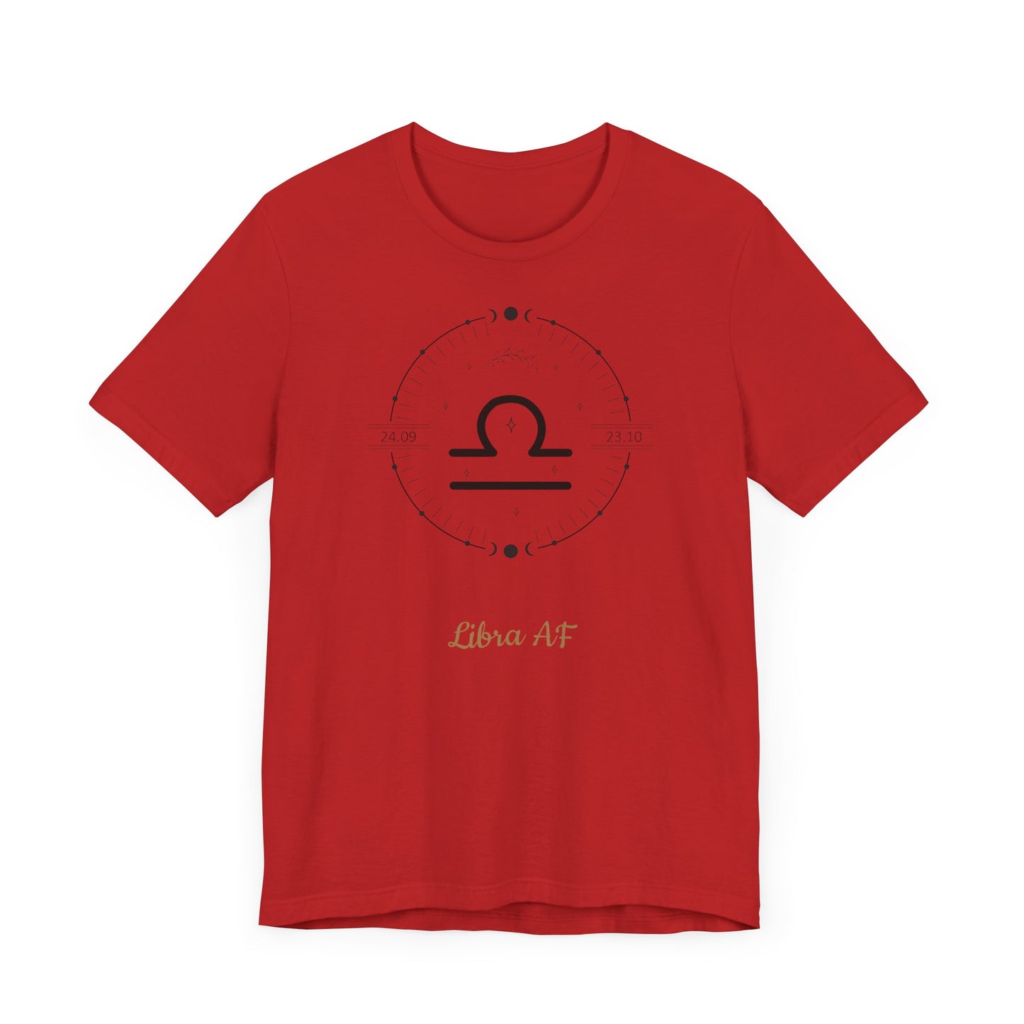 Libra AF Black Symbol T-Shirt | Fun Libra T-Shirt | Zodiac T-Shirt | Zodiac Sign Shirt | Astrology | Star Sign | Unisex Jersey Short Sleeve Tee
