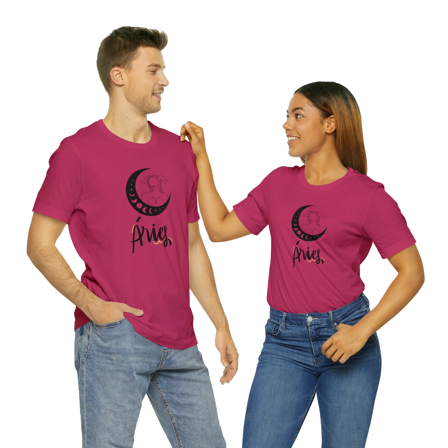 Aries Moon Goddess AF T-Shirt | Fun Aries T-Shirt | Zodiac T-Shirt | Zodiac Sign Shirt | Astrology | Star Sign | Unisex Jersey Short Sleeve Tee