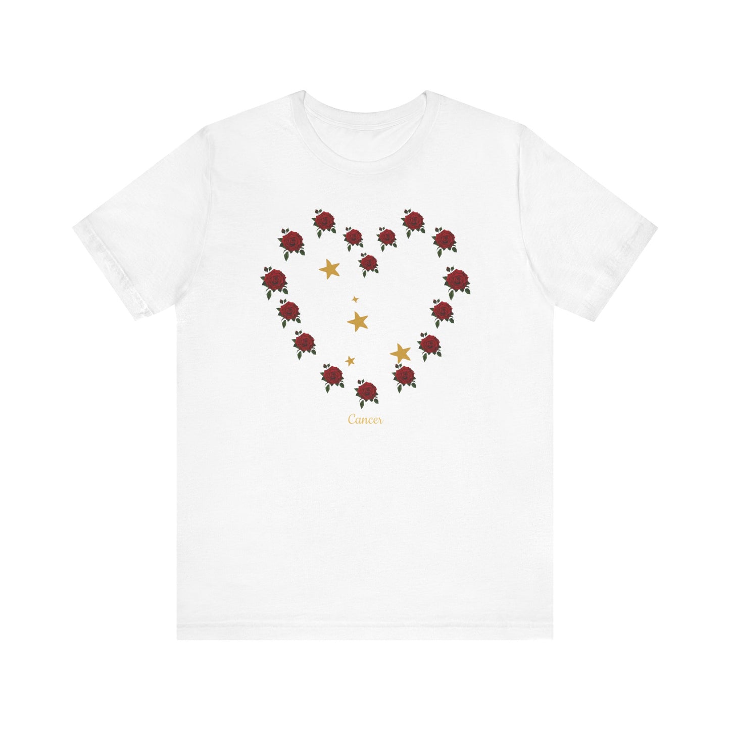 Cancer Rose T-Shirt | Fun Cancer T-Shirt | Zodiac T-Shirt | Zodiac Sign Shirt | Astrology | Star Sign | Unisex Jersey Short Sleeve Tee