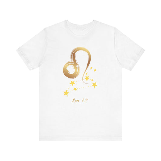 Leo Symbol AF T-Shirt | Fun Leo T-Shirt | Zodiac T-Shirt | Zodiac Sign Shirt | Astrology | Star Sign | Unisex Jersey Short Sleeve Tee