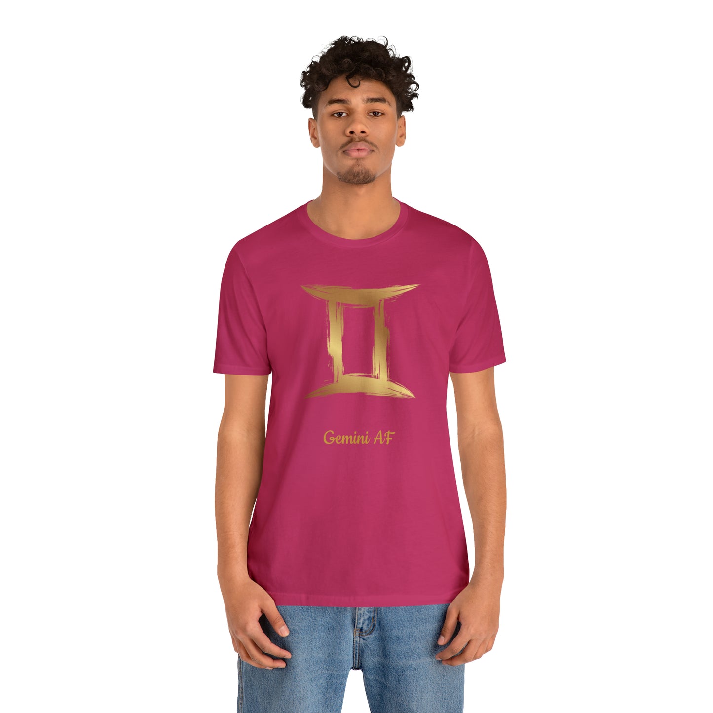 Gemini Symbol AF T-Shirt | Fun Gemini T-Shirt | Zodiac T-Shirt | Zodiac Sign Shirt | Astrology | Star Sign | Unisex Jersey Short Sleeve Tee