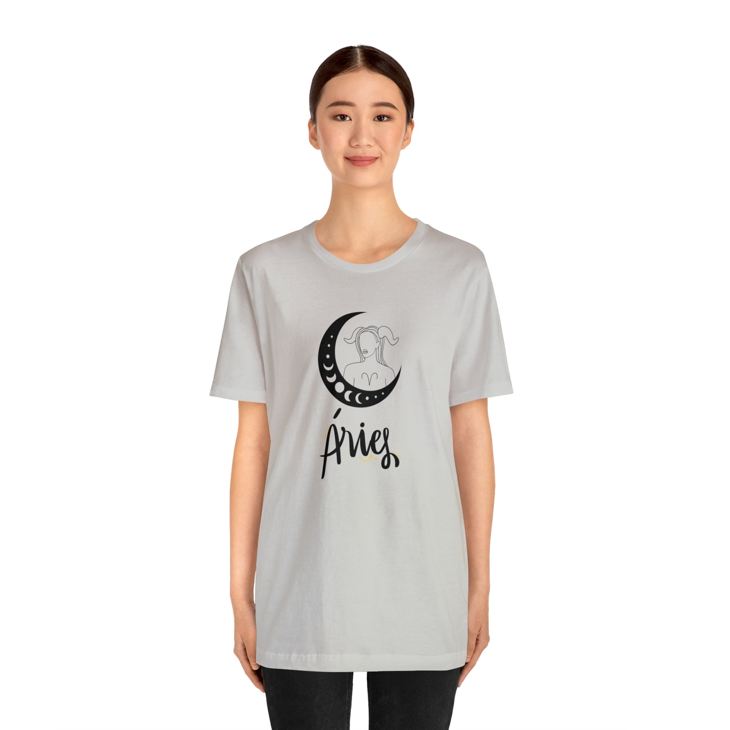 Aries Moon Goddess AF T-Shirt | Fun Aries T-Shirt | Zodiac T-Shirt | Zodiac Sign Shirt | Astrology | Star Sign | Unisex Jersey Short Sleeve Tee