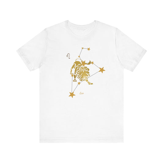 Leo Lion Symbol Black Line T-Shirt | Fun Leo T-Shirt | Zodiac T-Shirt | Zodiac Sign Shirt | Astrology | Star Sign | Unisex Jersey Short Sleeve Tee