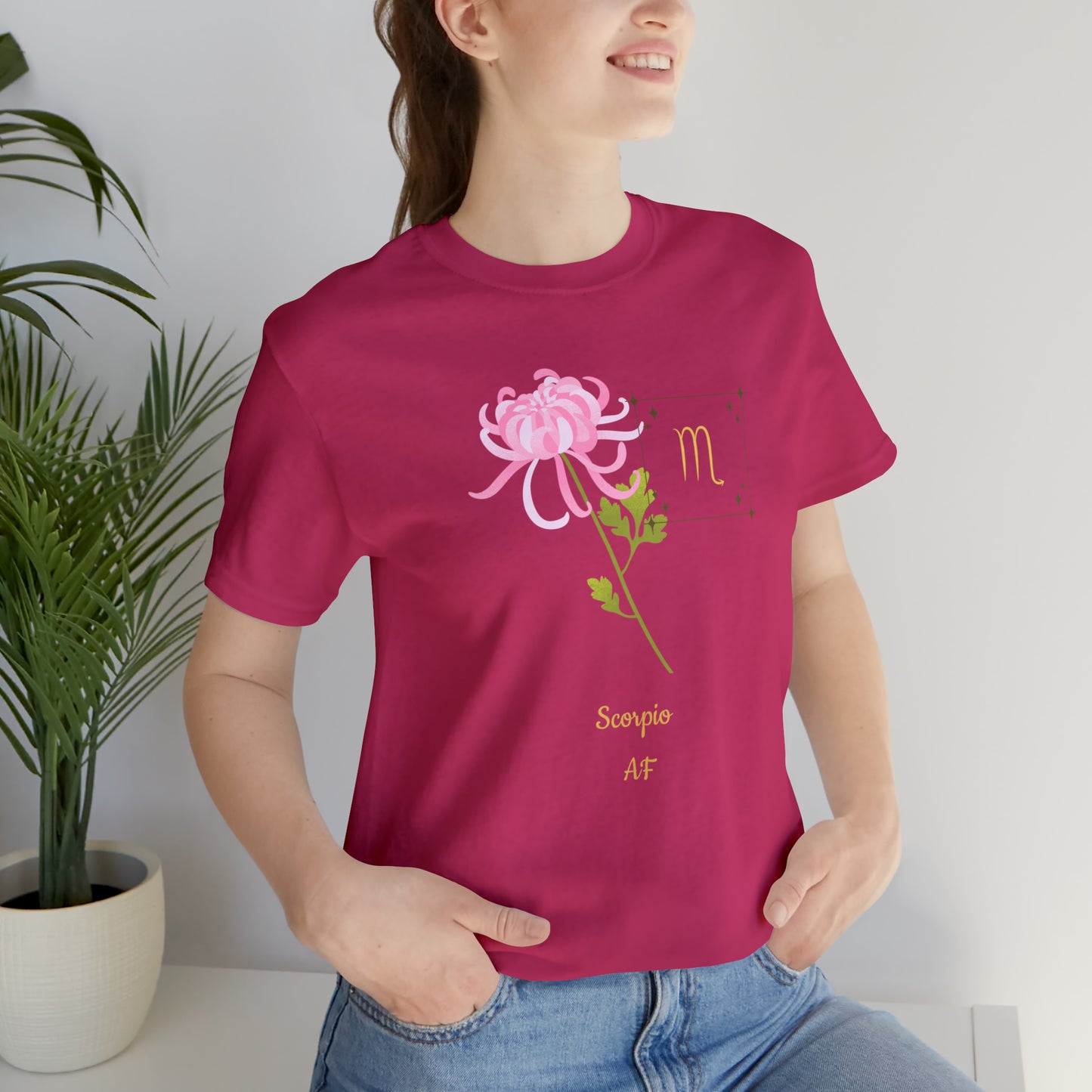 Scorpio Symbol & SignT-Shirt | Fun Scorpio T-Shirt | Zodiac T-Shirt | Zodiac Sign Shirt | Astrology | Star Sign | Unisex Jersey Short Sleeve Tee
