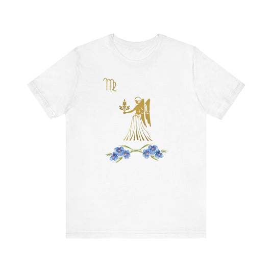Virgo Symbols T-Shirt | Fun Virgo T-Shirt | Zodiac T-Shirt | Zodiac Sign Shirt | Astrology | Star Sign | Unisex Jersey Short Sleeve Tee