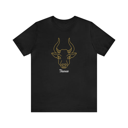 Taurus T-Shirt Bull | Fun Taurus T-Shirt | Zodiac T-Shirt | Zodiac Sign Shirt | Astrology | Star Sign | Unisex Jersey Short Sleeve Tee