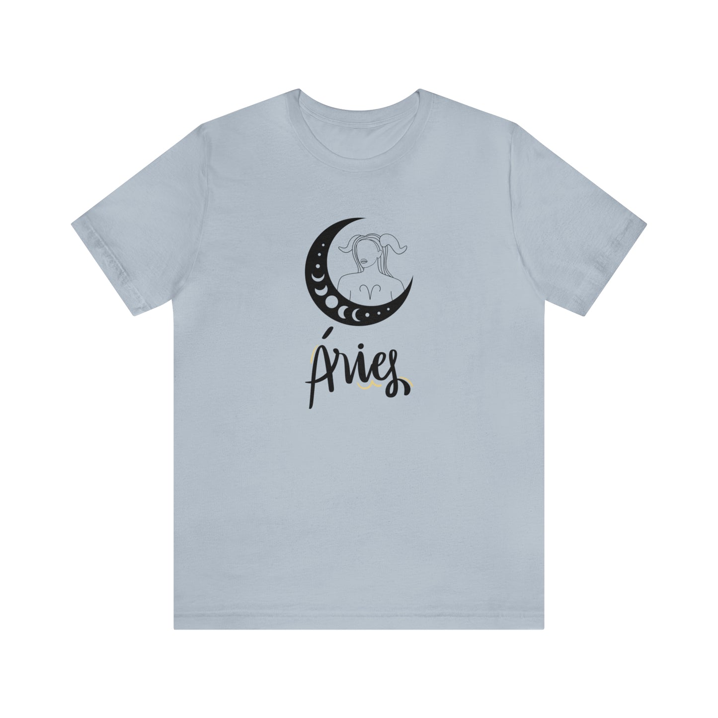 Aries Moon Goddess AF T-Shirt | Fun Aries T-Shirt | Zodiac T-Shirt | Zodiac Sign Shirt | Astrology | Star Sign | Unisex Jersey Short Sleeve Tee