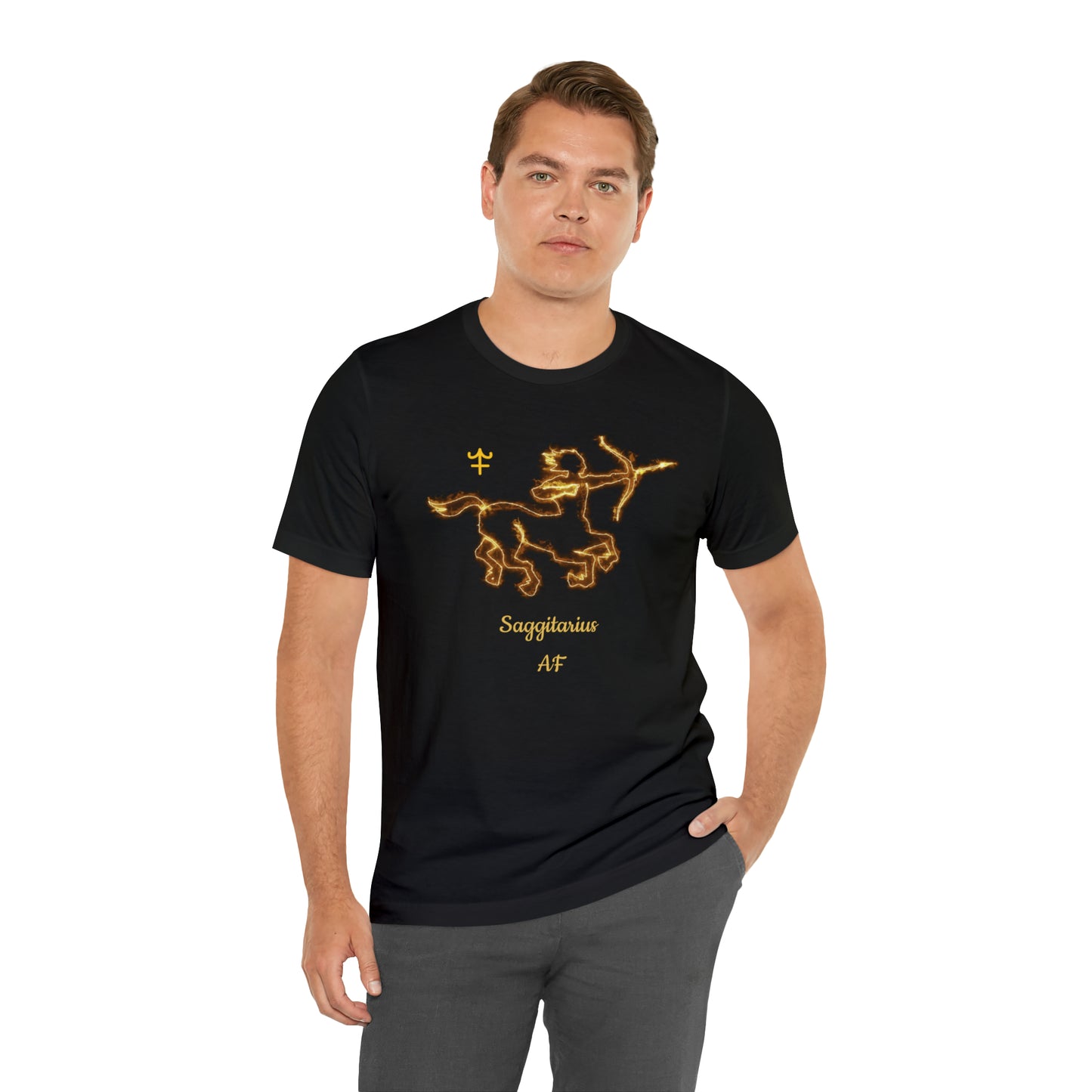Sagittarius Fiery Centaur AF T-Shirt | Fun Sagittarius T-Shirt | Zodiac T-Shirt | Zodiac Sign Shirt | Astrology | Star Sign | Unisex Jersey Short Sleeve Tee