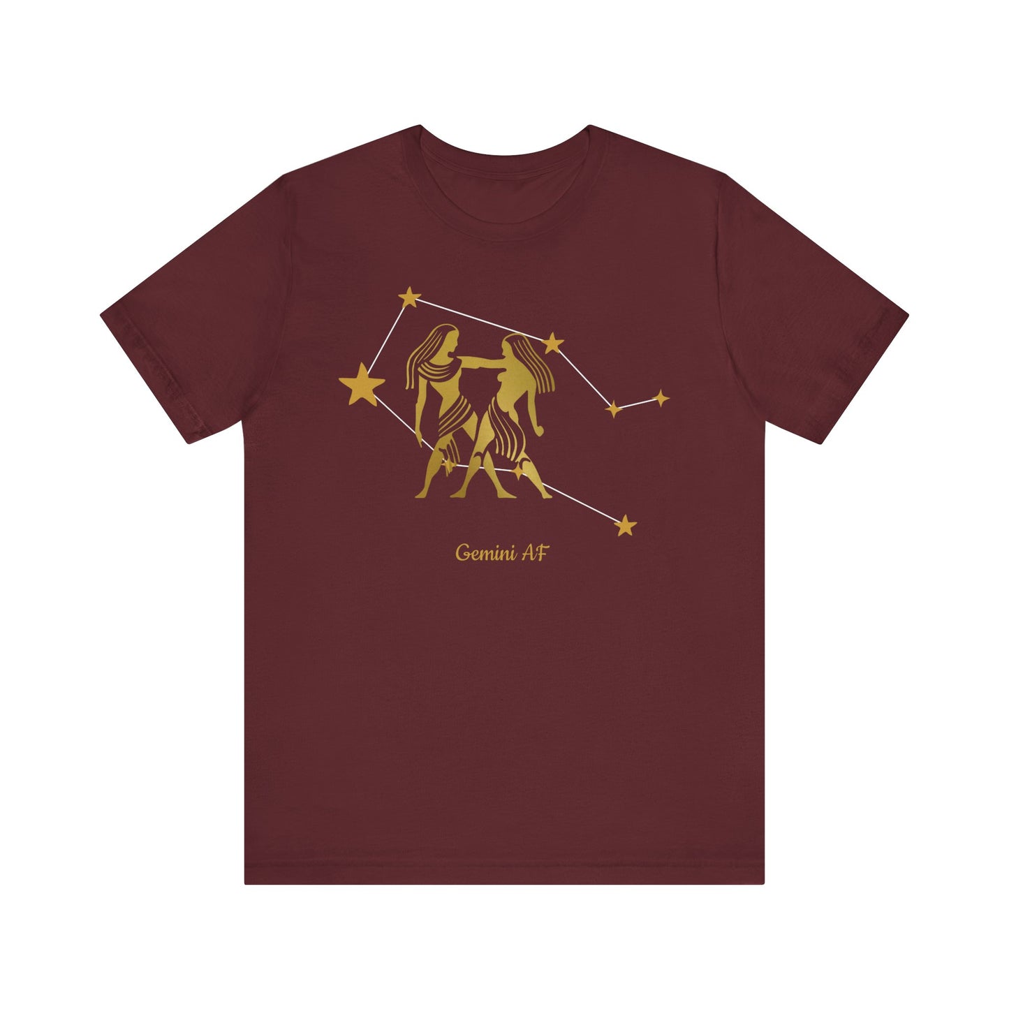 Gemini Egyptian Symbol AF T-Shirt | Fun Gemini T-Shirt | Zodiac T-Shirt | Zodiac Sign Shirt | Astrology | Star Sign | Unisex Jersey Short Sleeve Tee