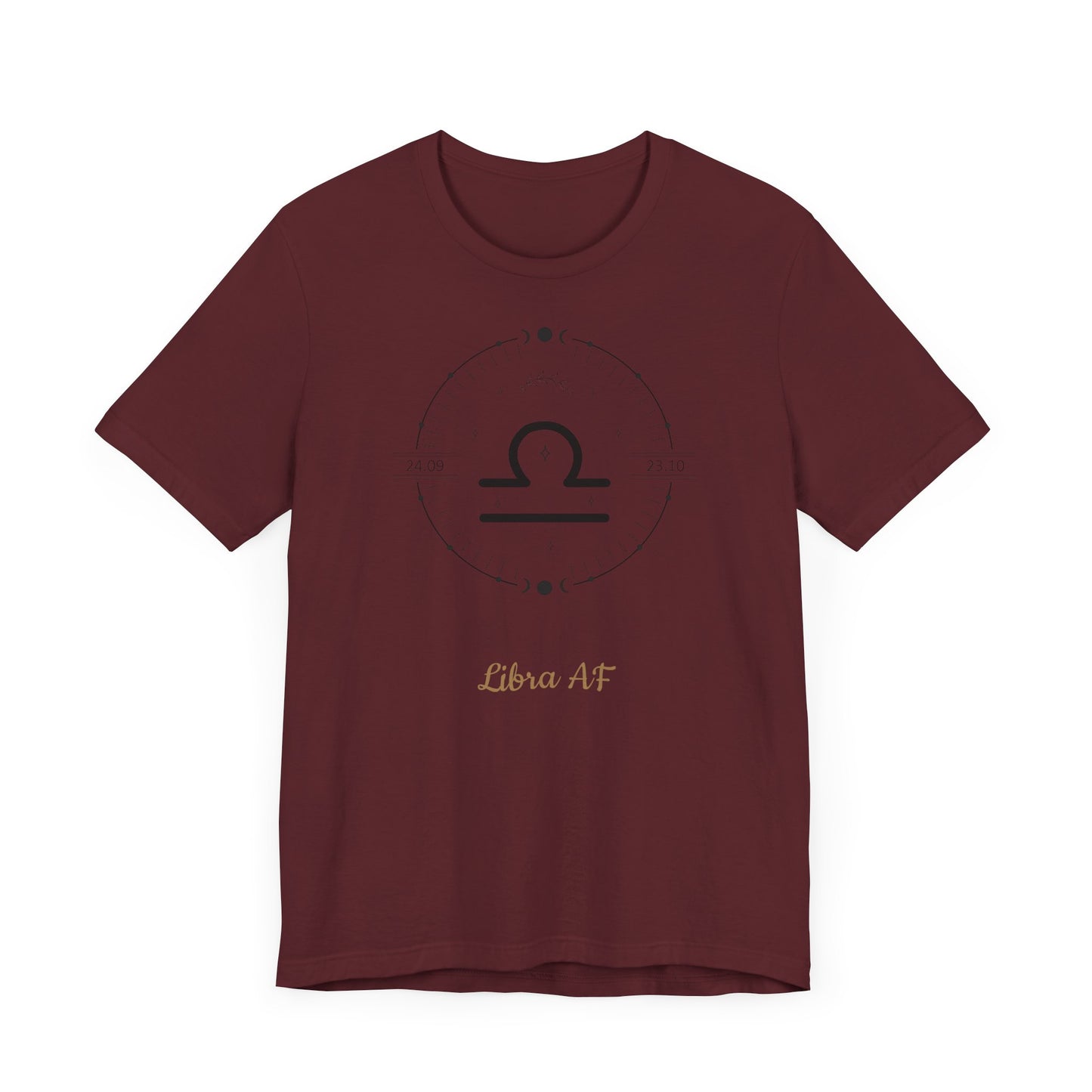 Libra AF Black Symbol T-Shirt | Fun Libra T-Shirt | Zodiac T-Shirt | Zodiac Sign Shirt | Astrology | Star Sign | Unisex Jersey Short Sleeve Tee