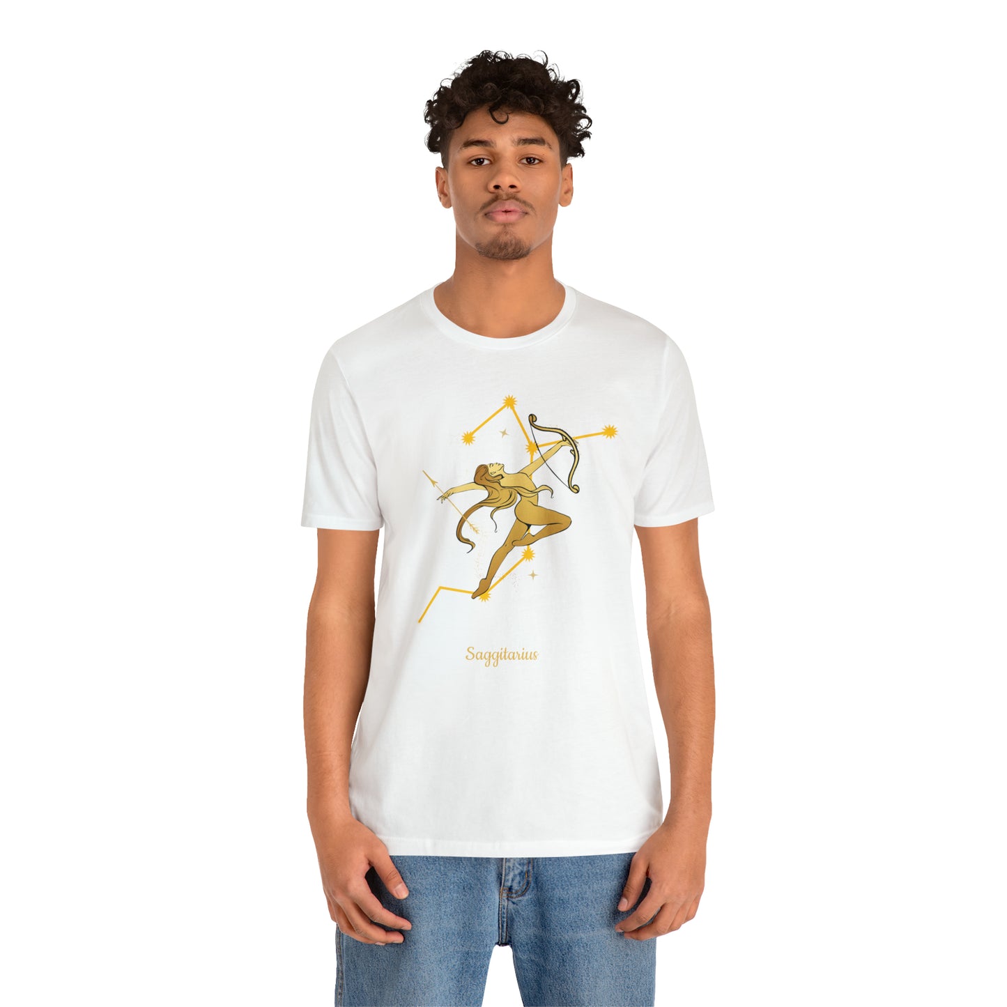 Sagittarius Nymph & Stars T-Shirt | Fun Sagittarius T-Shirt | Zodiac T-Shirt | Zodiac Sign Shirt | Astrology | Star Sign | Unisex Jersey Short Sleeve Tee