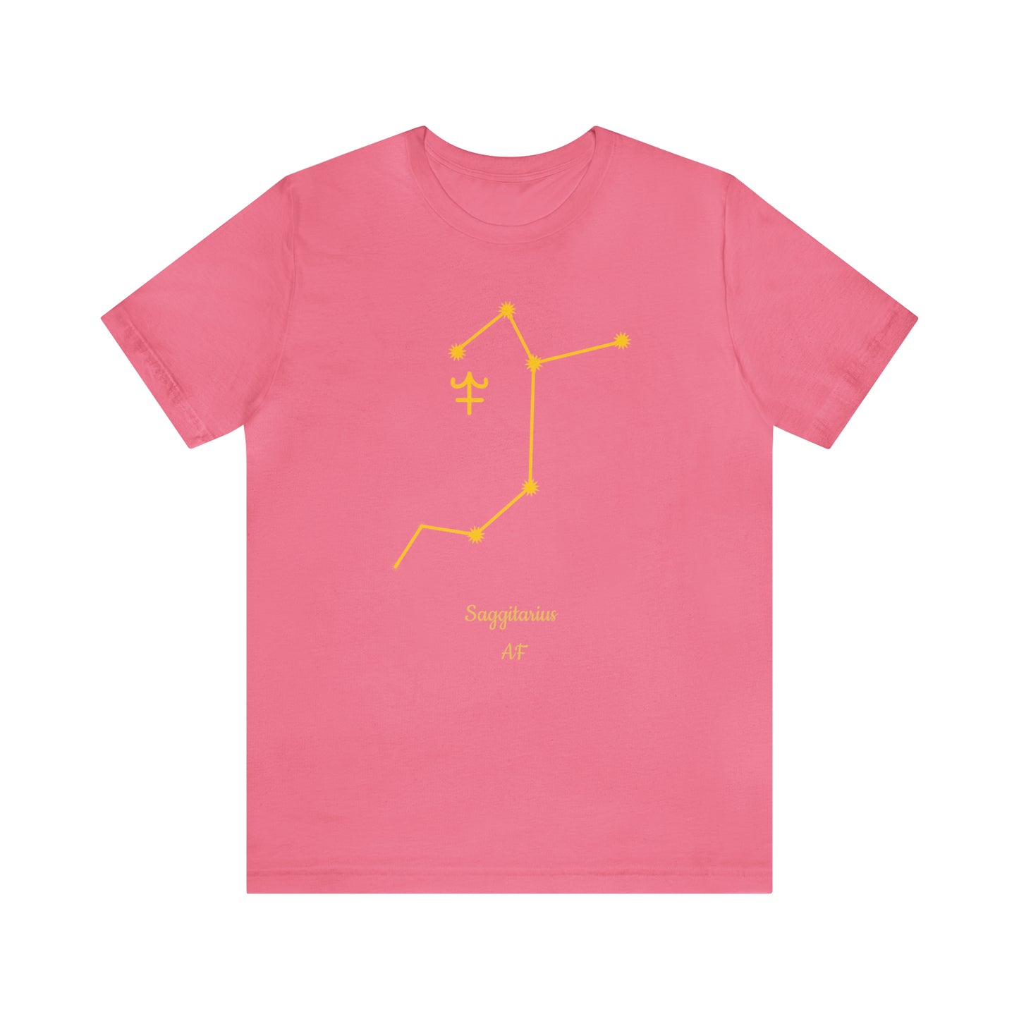 Sagittarius Symbol & Stars AF T-Shirt | Fun Sagittarius T-Shirt | Zodiac T-Shirt | Zodiac Sign Shirt | Astrology | Star Sign | Unisex Jersey Short Sleeve Tee