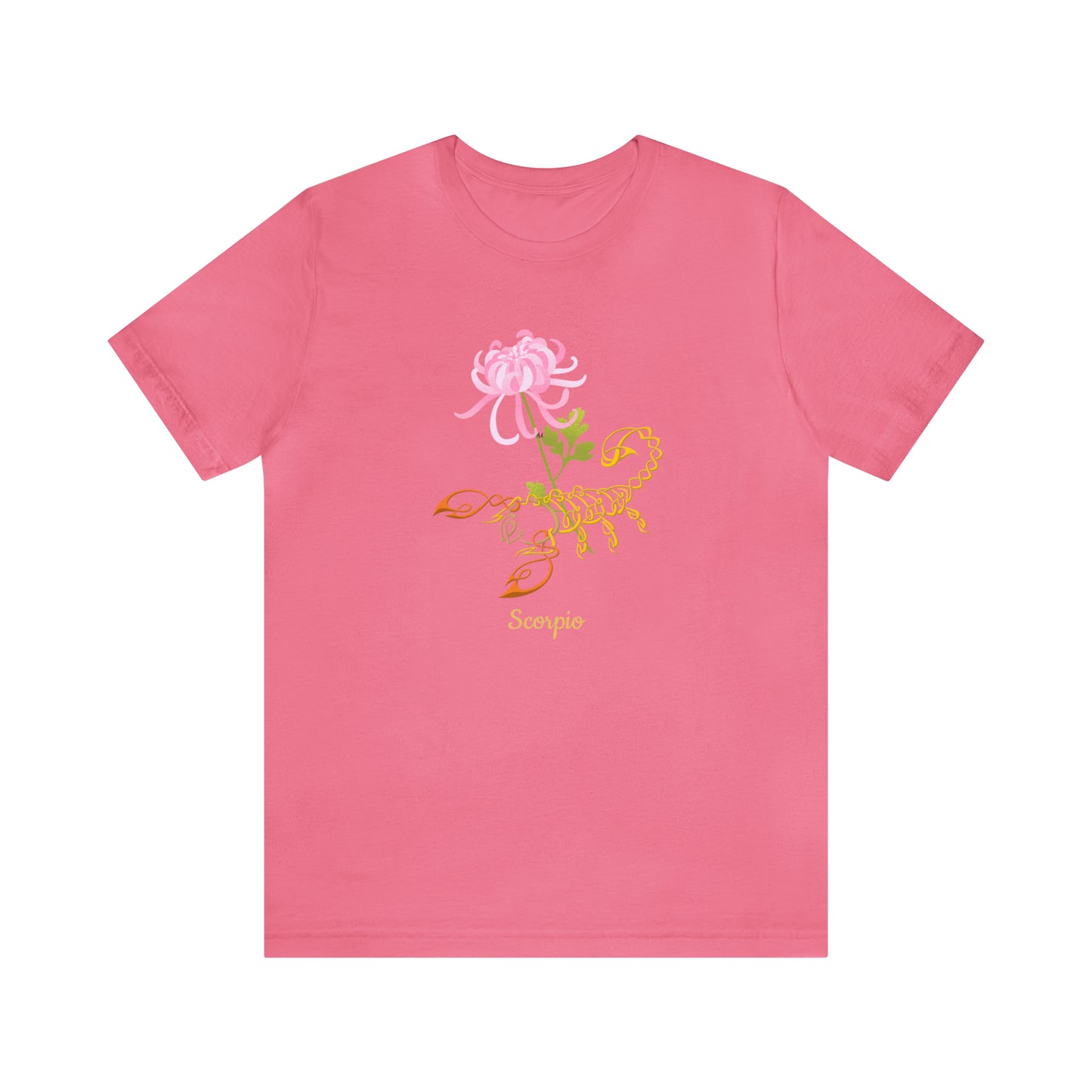 Scorpion & Flower AF T-Shirt | Fun Scorpio T-Shirt | Zodiac T-Shirt | Zodiac Sign Shirt | Astrology | Star Sign | Unisex Jersey Short Sleeve Tee