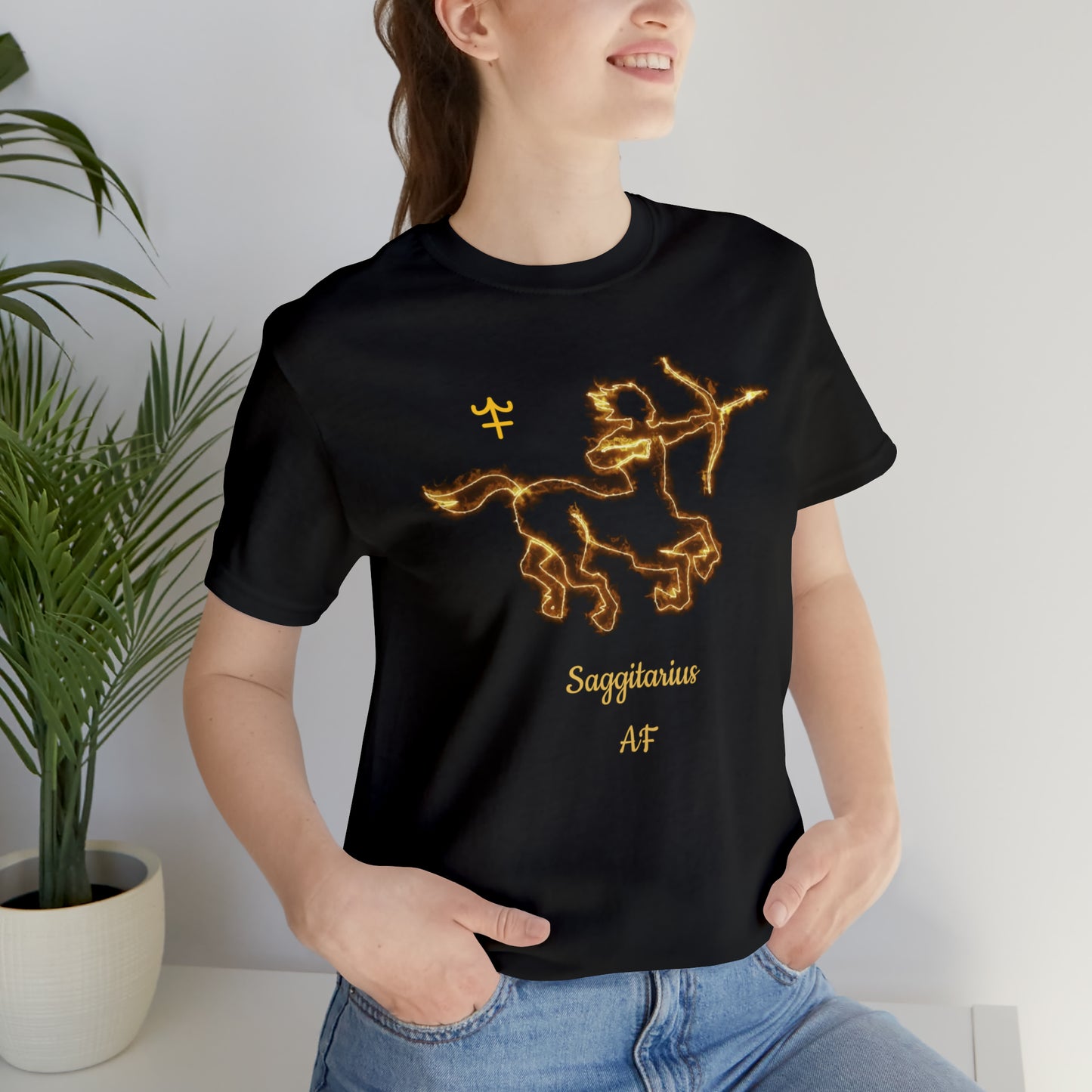 Sagittarius Fiery Centaur AF T-Shirt | Fun Sagittarius T-Shirt | Zodiac T-Shirt | Zodiac Sign Shirt | Astrology | Star Sign | Unisex Jersey Short Sleeve Tee