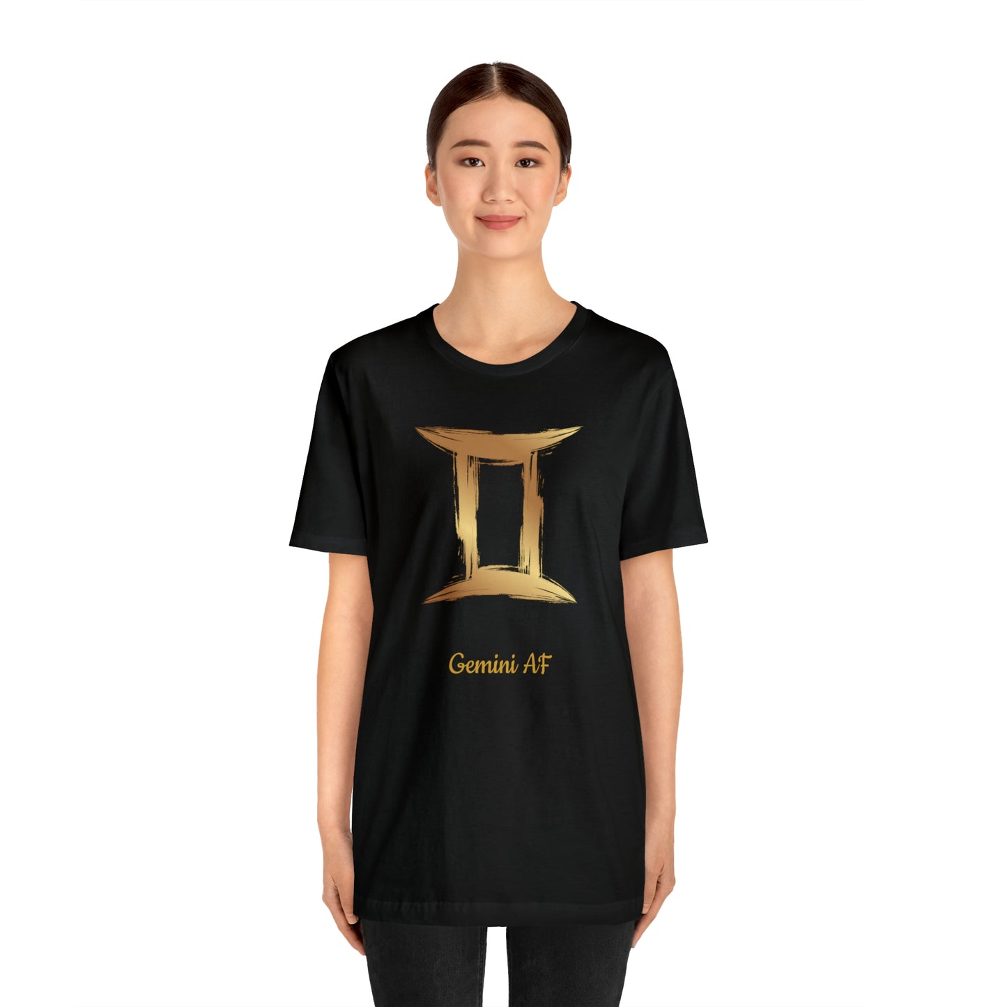 Gemini Symbol AF T-Shirt | Fun Gemini T-Shirt | Zodiac T-Shirt | Zodiac Sign Shirt | Astrology | Star Sign | Unisex Jersey Short Sleeve Tee