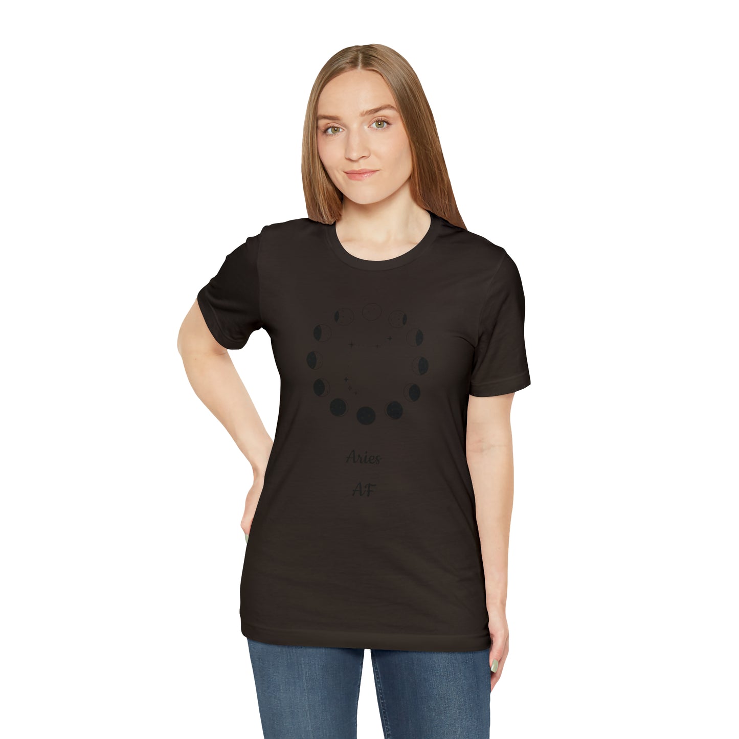 Aries Moon Cycle AF T-Shirt | Fun Aries T-Shirt | Zodiac T-Shirt | Zodiac Sign Shirt | Astrology | Star Sign | Unisex Jersey Short Sleeve Tee